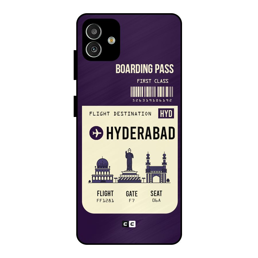 Hyderabad Boarding Pass Metal Back Case for Galaxy M13 5G