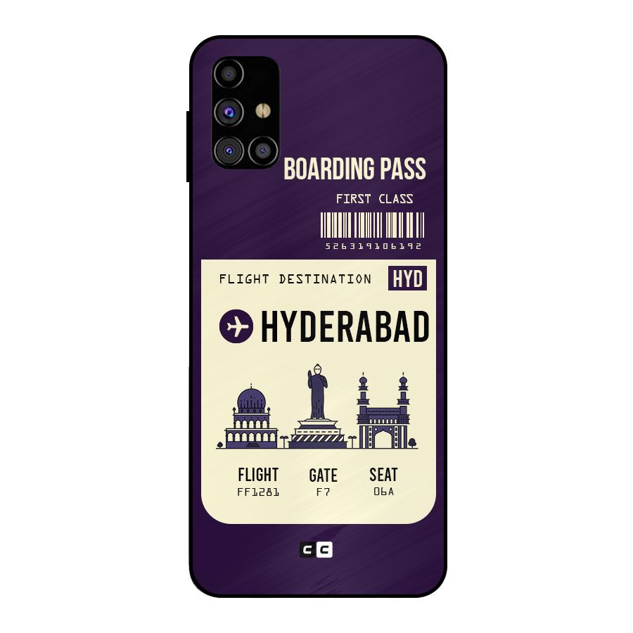 Hyderabad Boarding Pass Metal Back Case for Galaxy M31s