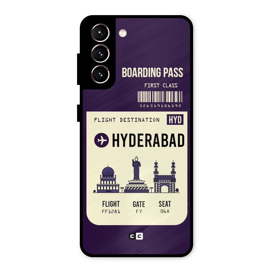 Hyderabad Boarding Pass Metal Back Case for Galaxy S21 5G