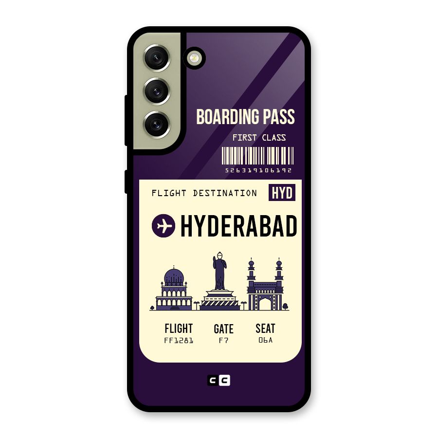 Hyderabad Boarding Pass Metal Back Case for Galaxy S21 FE 5G (2023)