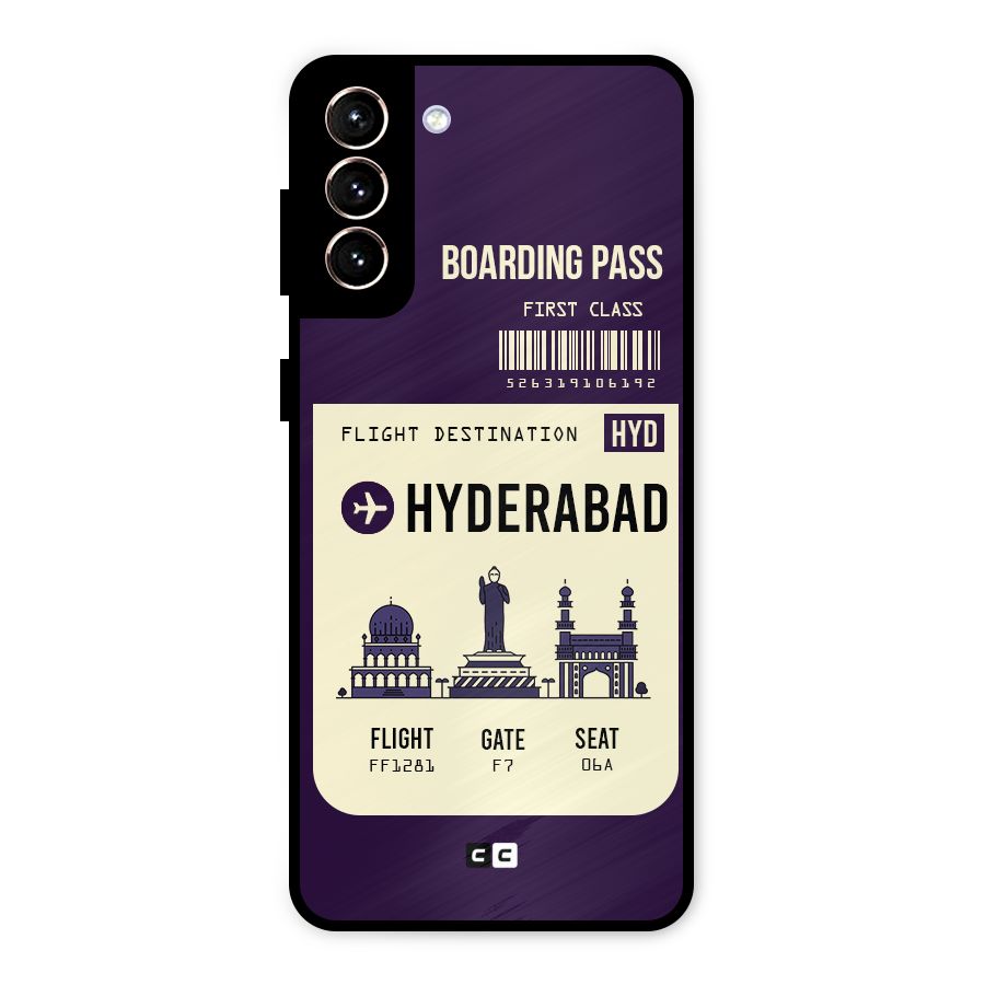 Hyderabad Boarding Pass Metal Back Case for Galaxy S21 Plus