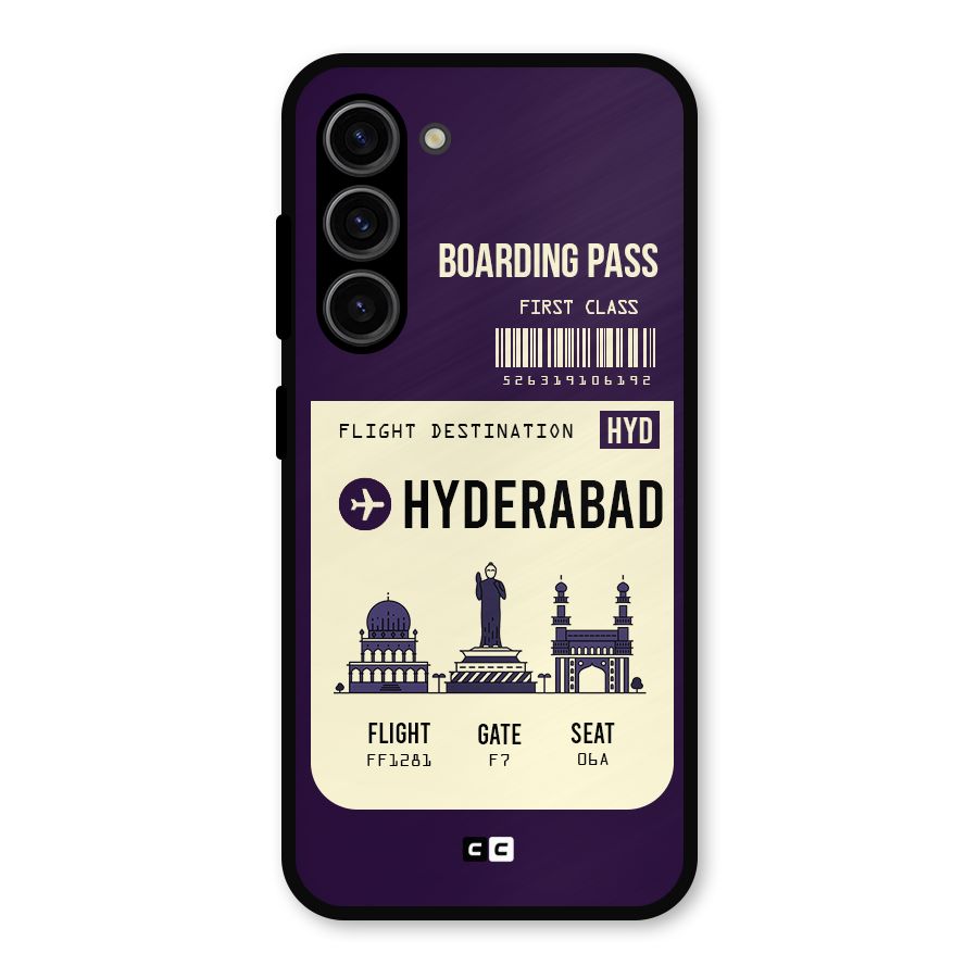 Hyderabad Boarding Pass Metal Back Case for Galaxy S23