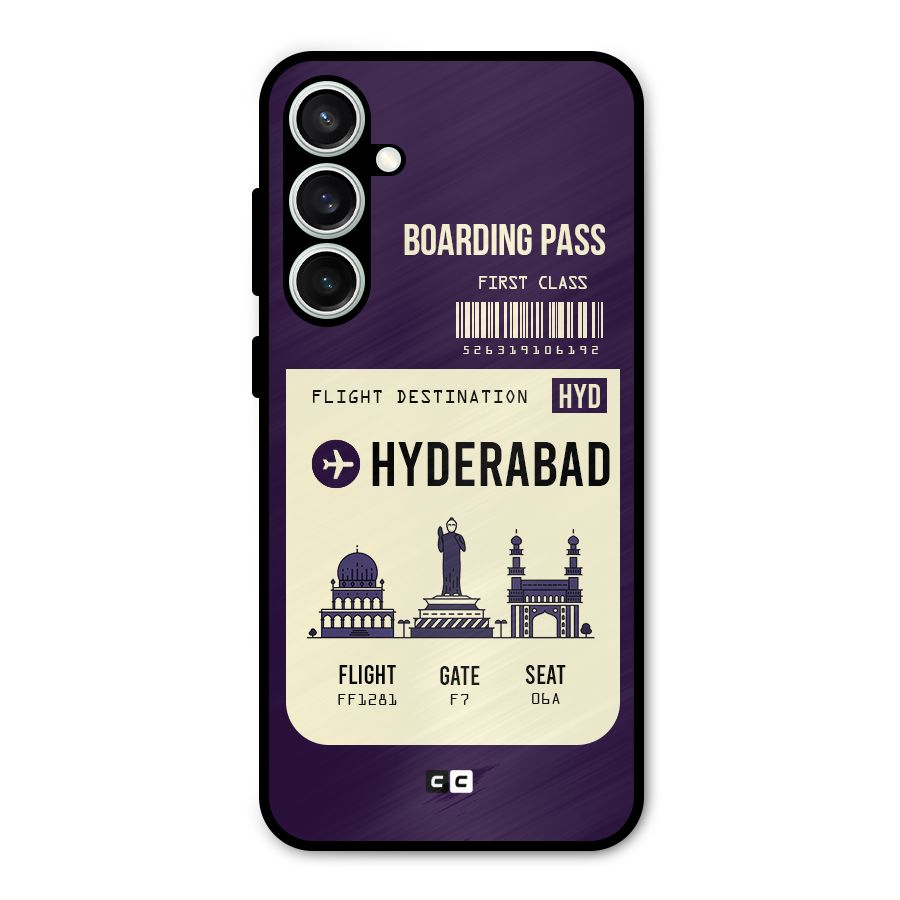 Hyderabad Boarding Pass Metal Back Case for Galaxy S23 FE
