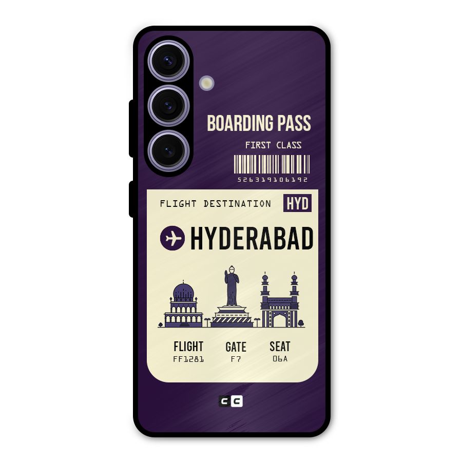 Hyderabad Boarding Pass Metal Back Case for Galaxy S24