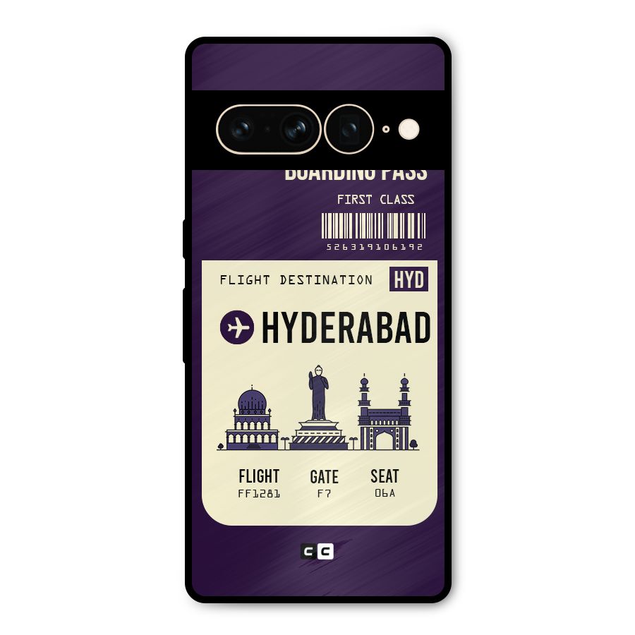 Hyderabad Boarding Pass Metal Back Case for Google Pixel 7 Pro