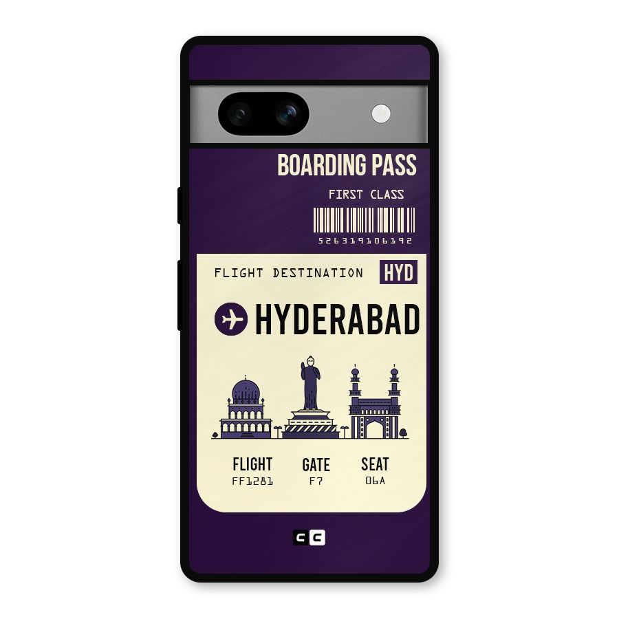 Hyderabad Boarding Pass Metal Back Case for Google Pixel 7a