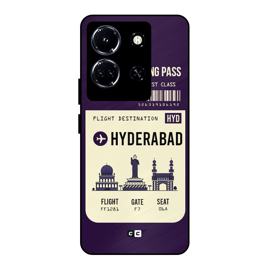 Hyderabad Boarding Pass Metal Back Case for Infinix Note 30 5G