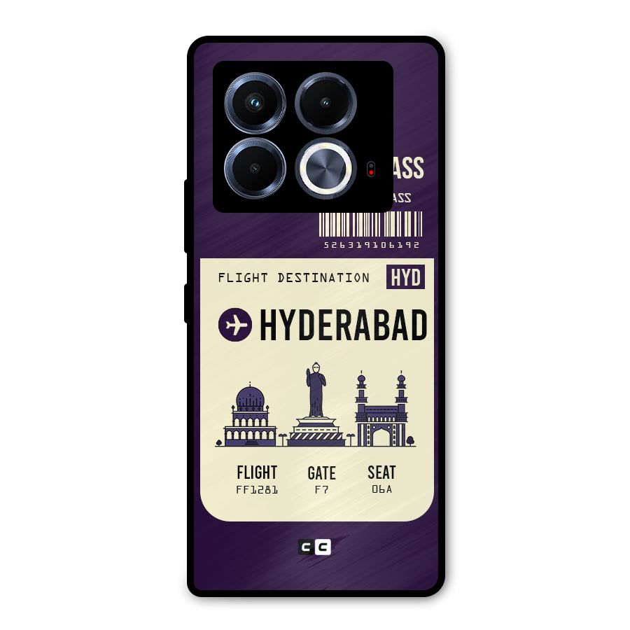 Hyderabad Boarding Pass Metal Back Case for Infinix Note 40 5G