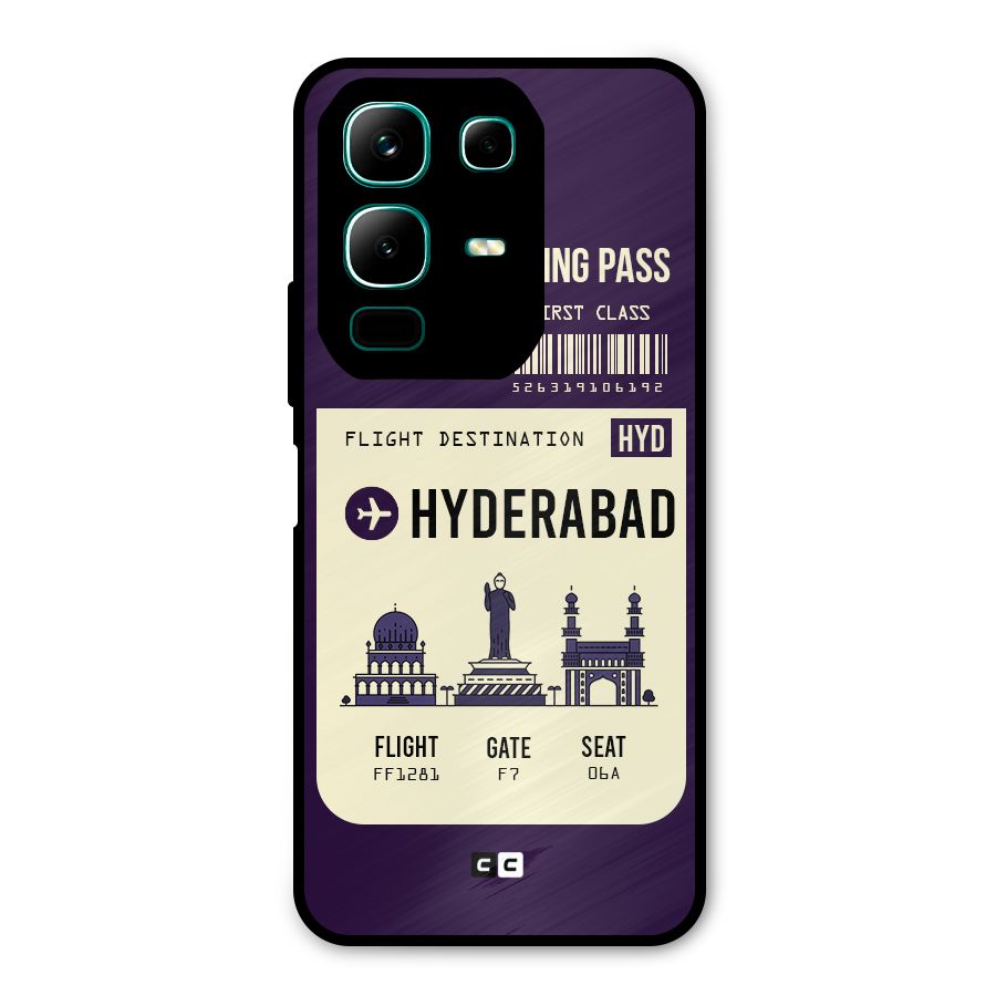 Hyderabad Boarding Pass Metal Back Case for Infinix Note 50x