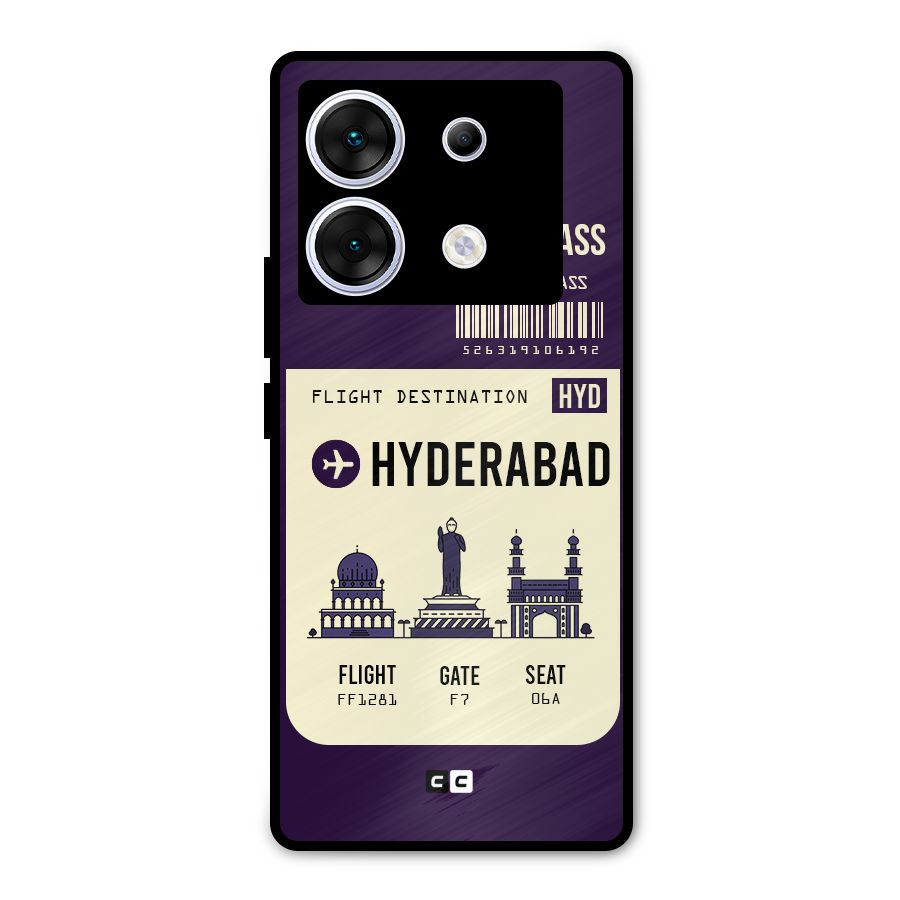Hyderabad Boarding Pass Metal Back Case for Infinix Zero 30 5G