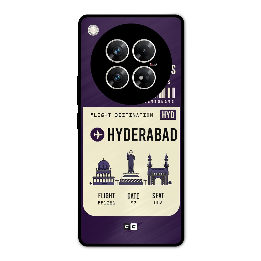 Hyderabad Boarding Pass Metal Back Case for Infinix Zero 40 5G