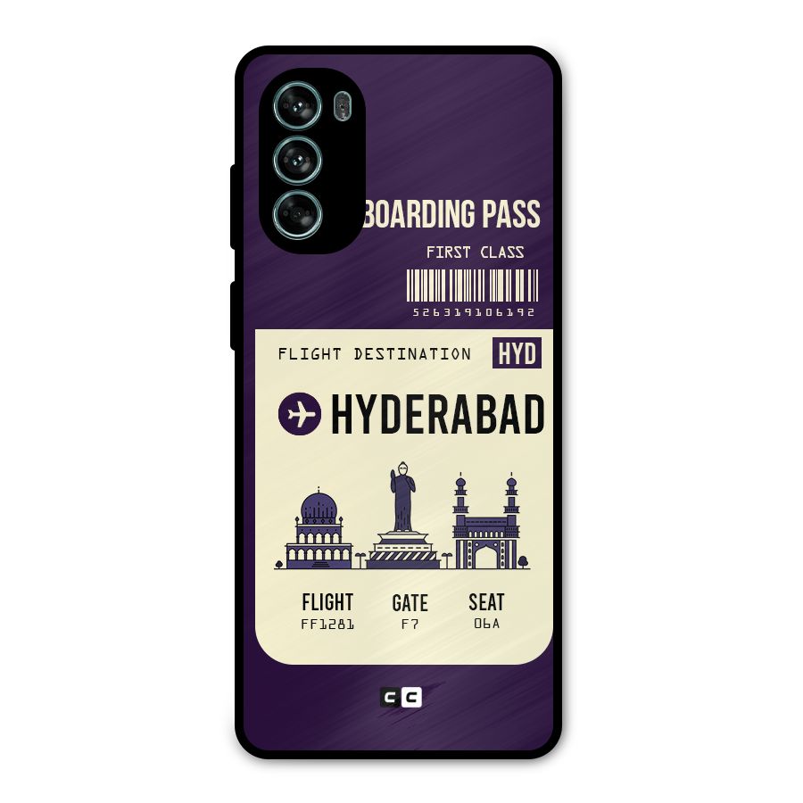 Hyderabad Boarding Pass Metal Back Case for Moto G62