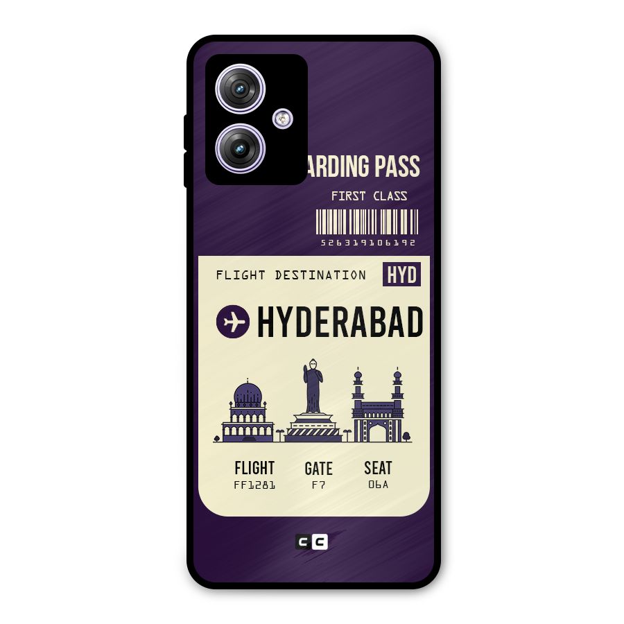 Hyderabad Boarding Pass Metal Back Case for Moto G64