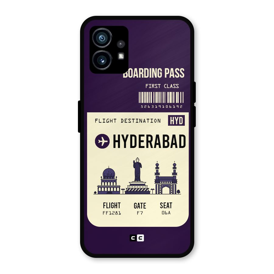 Hyderabad Boarding Pass Metal Back Case for Nothing Phone 1