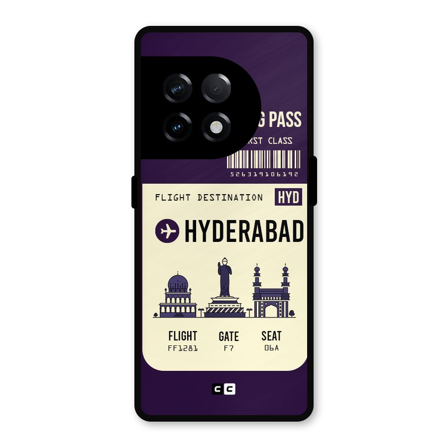 Hyderabad Boarding Pass Metal Back Case for OnePlus 11R