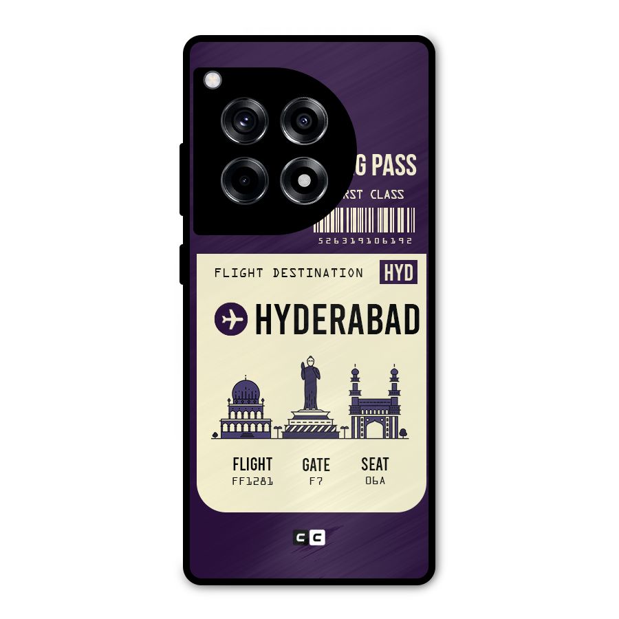 Hyderabad Boarding Pass Metal Back Case for OnePlus 12R
