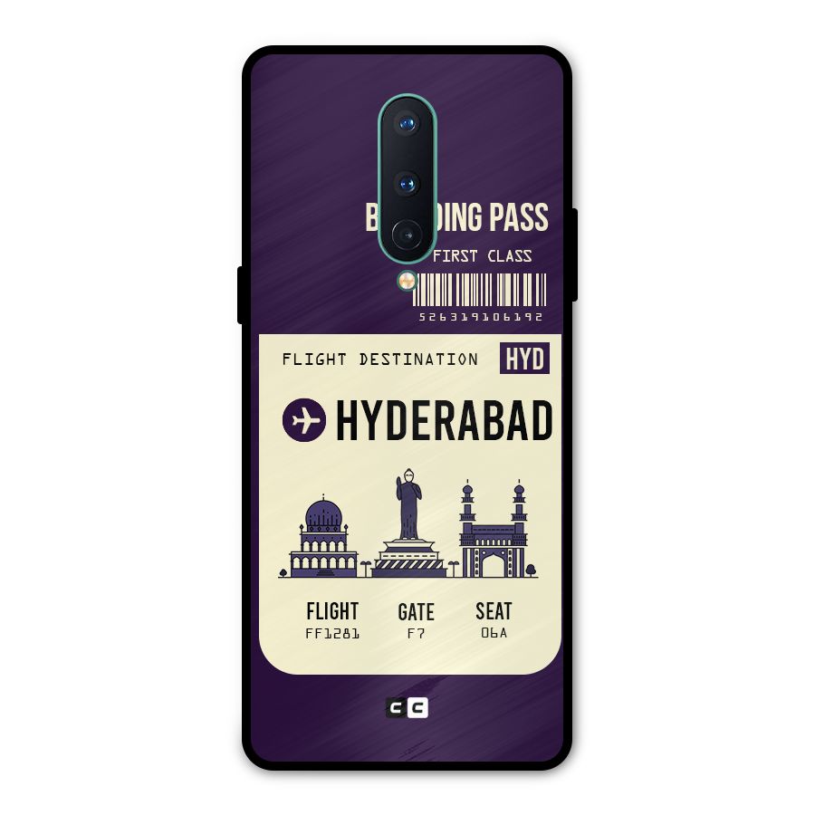 Hyderabad Boarding Pass Metal Back Case for OnePlus 8