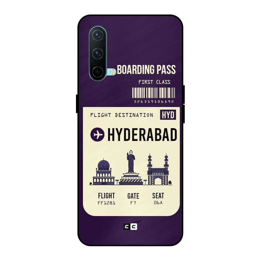 Hyderabad Boarding Pass Metal Back Case for OnePlus Nord CE 5G