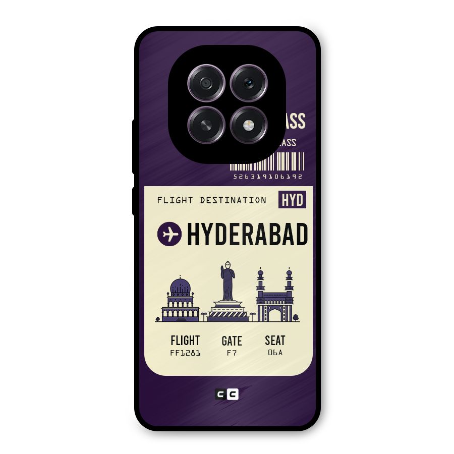 Hyderabad Boarding Pass Metal Back Case for Oppo F29