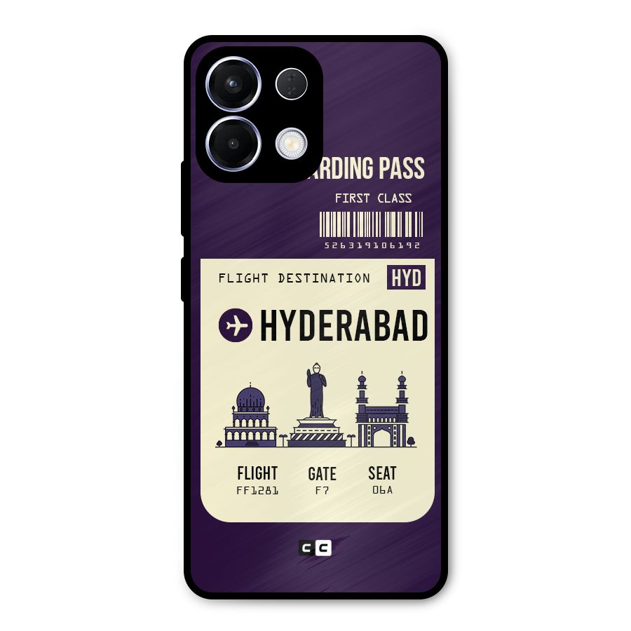 Hyderabad Boarding Pass Metal Back Case for Oppo K13