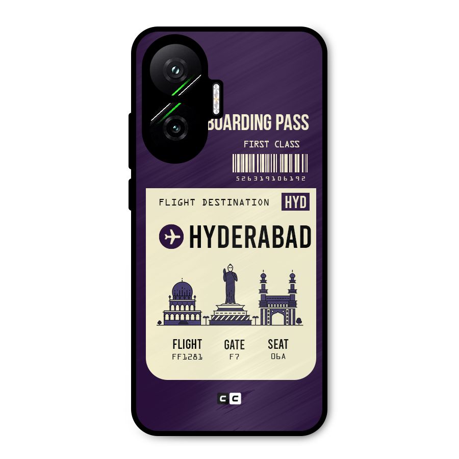 Hyderabad Boarding Pass Metal Back Case for Poco F7