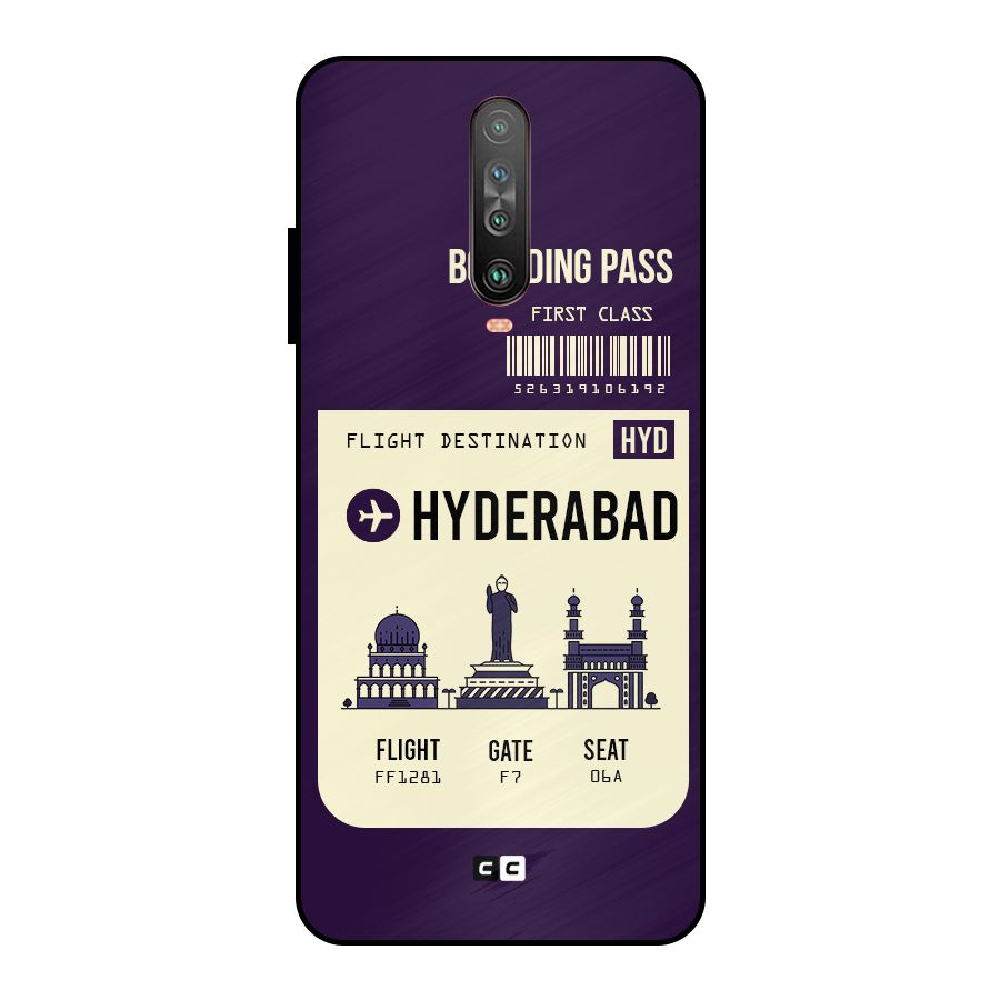 Hyderabad Boarding Pass Metal Back Case for Poco X2