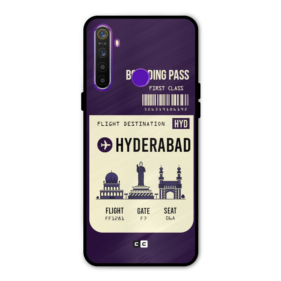 Hyderabad Boarding Pass Metal Back Case for Realme 5