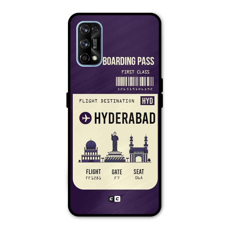Hyderabad Boarding Pass Metal Back Case for Realme 7 Pro