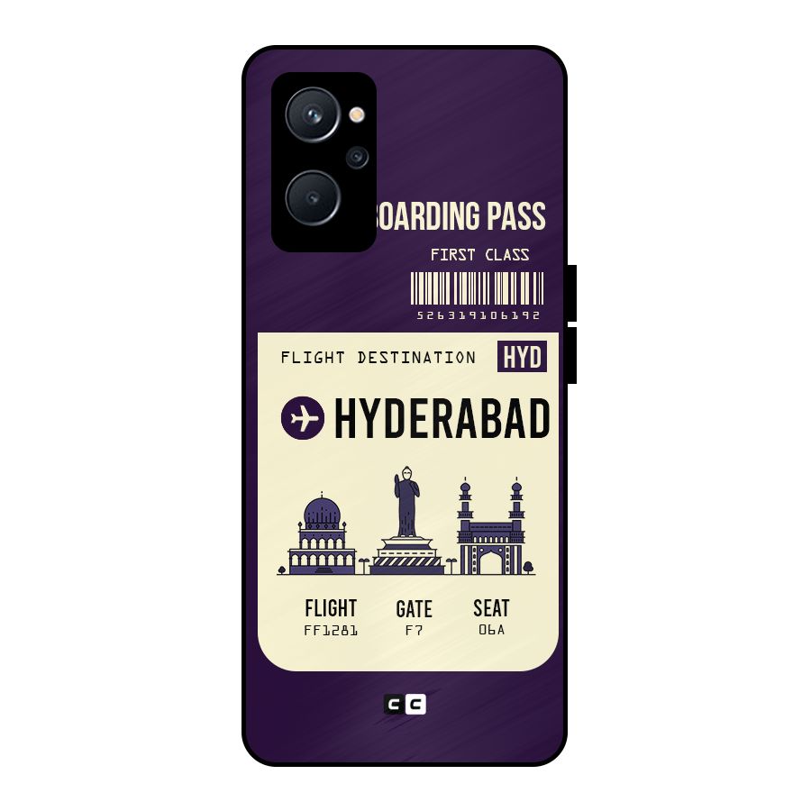 Hyderabad Boarding Pass Metal Back Case for Realme 9i 5G
