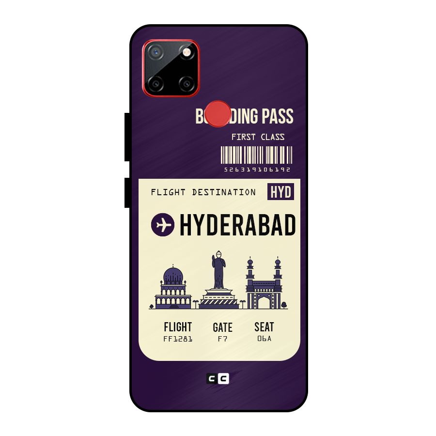 Hyderabad Boarding Pass Metal Back Case for Realme C12