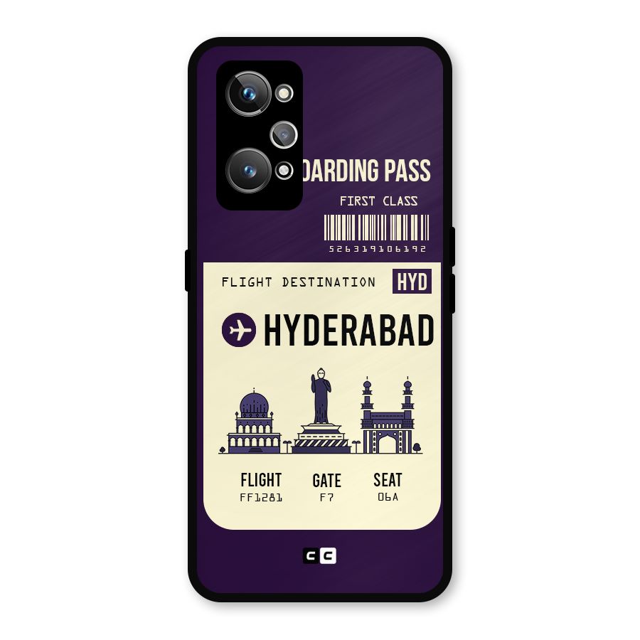 Hyderabad Boarding Pass Metal Back Case for Realme GT 2