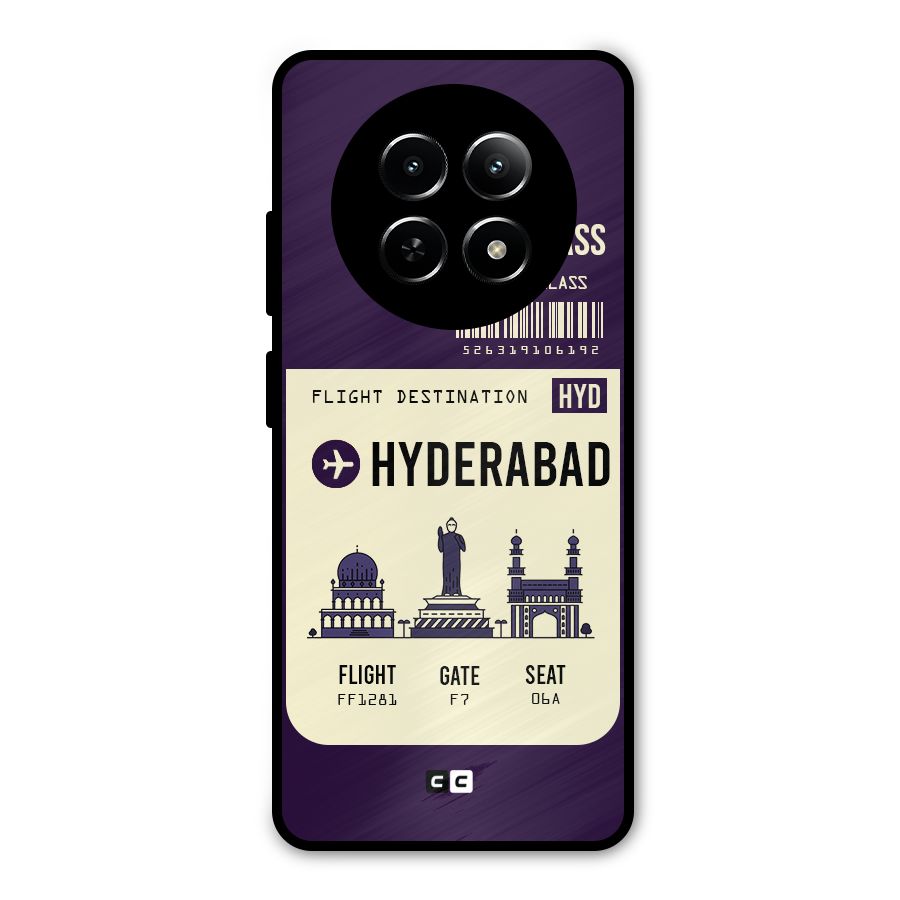 Hyderabad Boarding Pass Metal Back Case for Realme Narzo 70x 5G