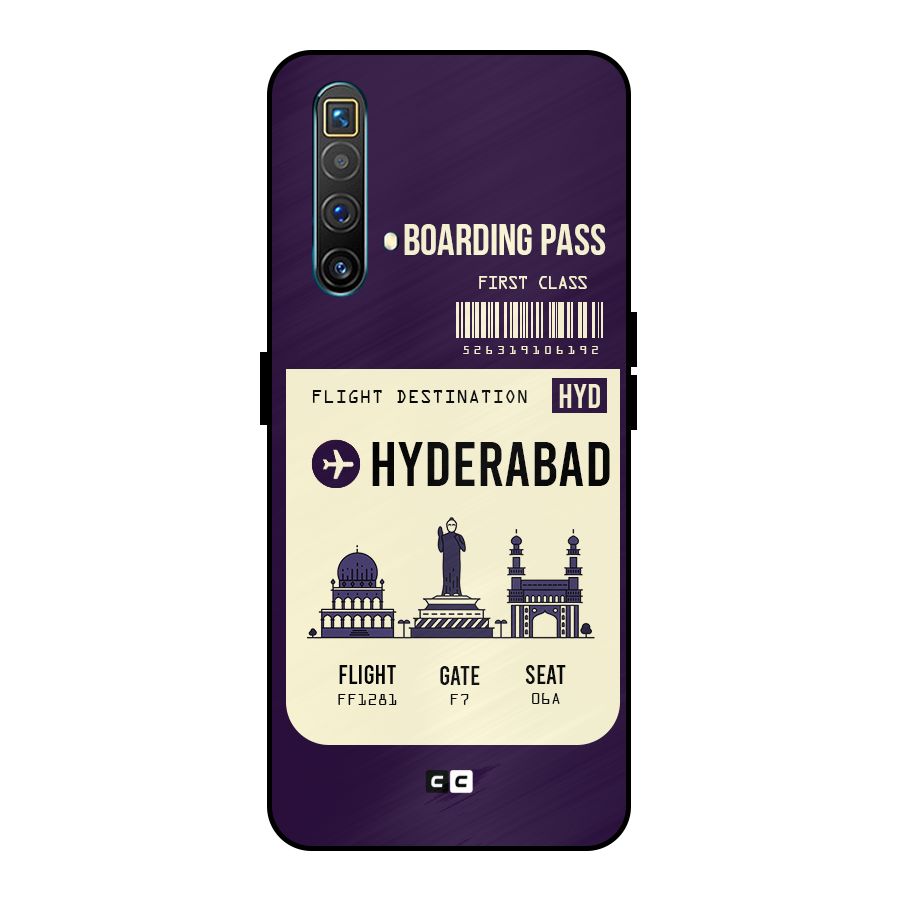 Hyderabad Boarding Pass Metal Back Case for Realme X3 SuperZoom