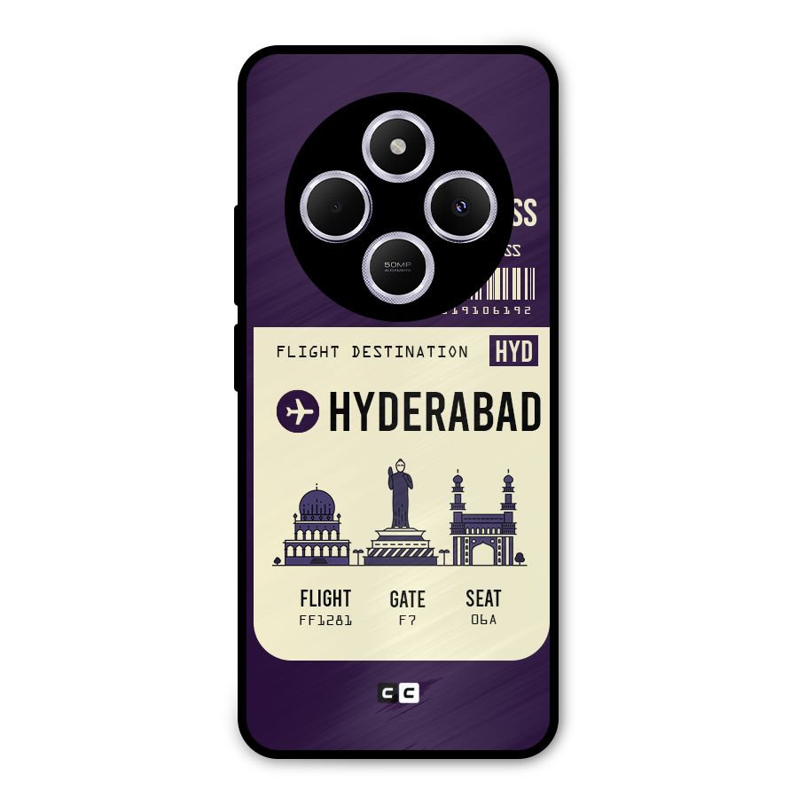 Hyderabad Boarding Pass Metal Back Case for Redmi 14C