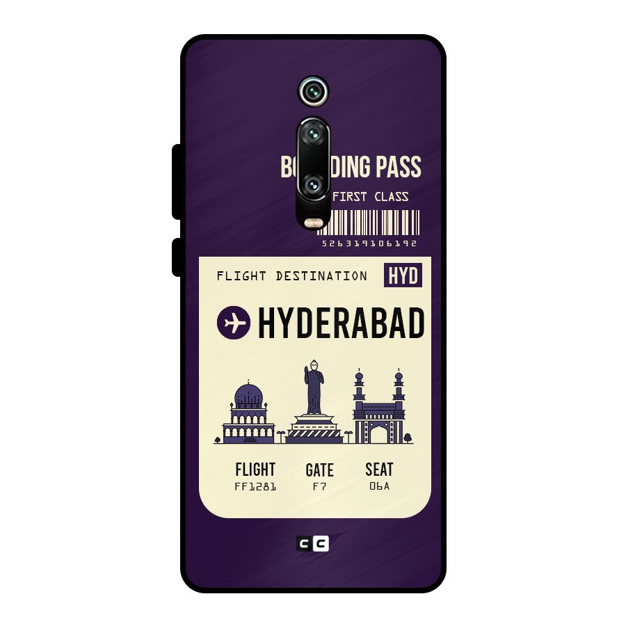 Hyderabad Boarding Pass Metal Back Case for Redmi K20