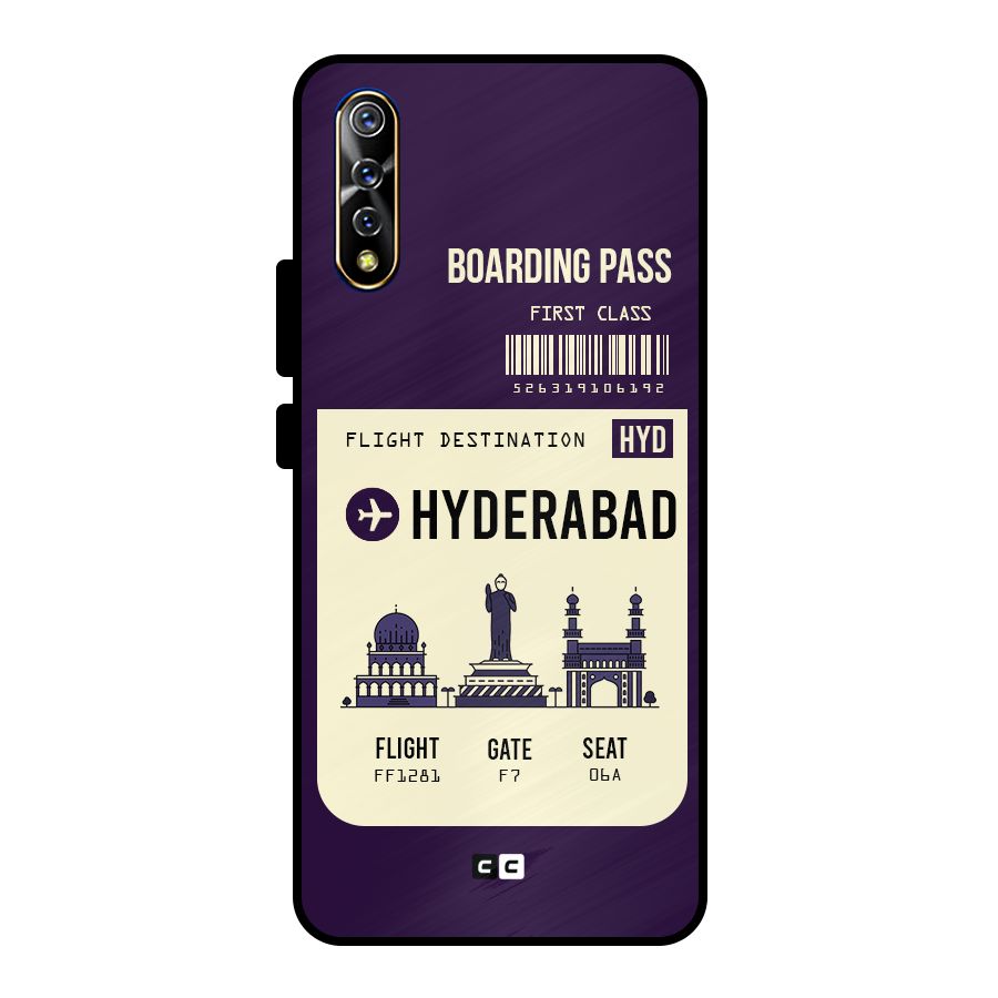 Hyderabad Boarding Pass Metal Back Case for Vivo S1