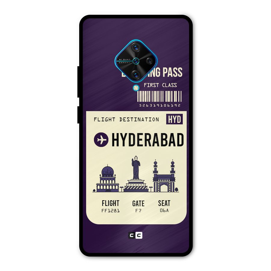Hyderabad Boarding Pass Metal Back Case for Vivo S1 Pro