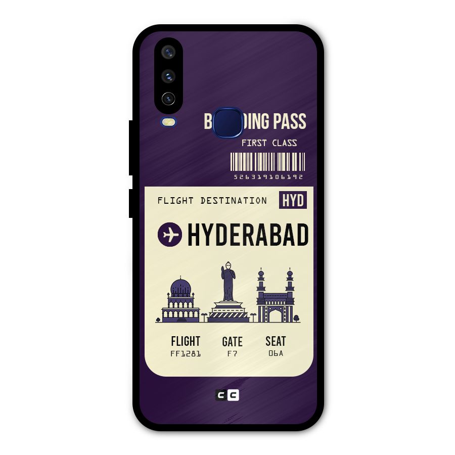 Hyderabad Boarding Pass Metal Back Case for Vivo V17