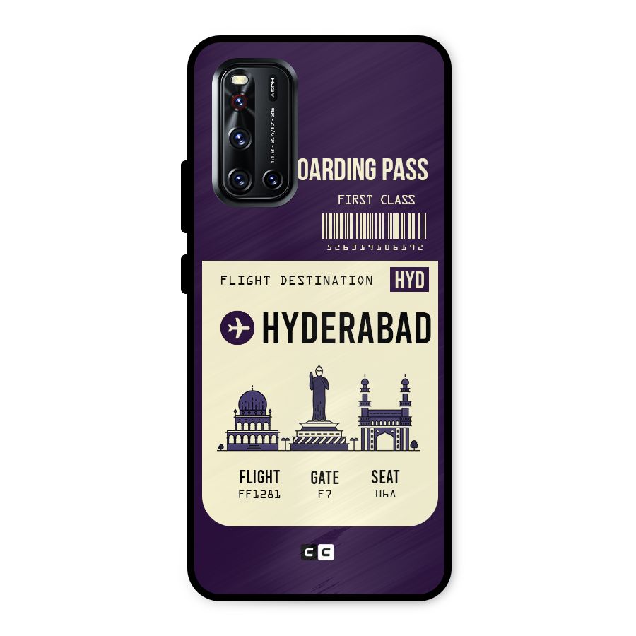 Hyderabad Boarding Pass Metal Back Case for Vivo V19
