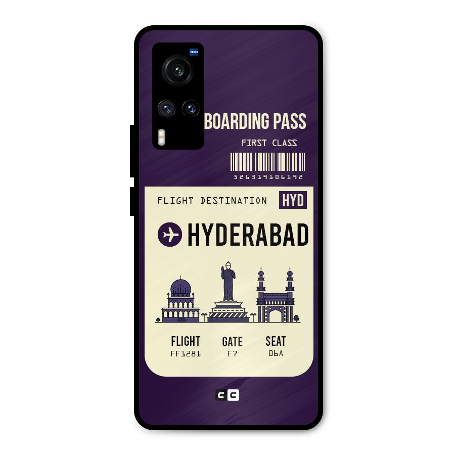 Hyderabad Boarding Pass Metal Back Case for Vivo X60