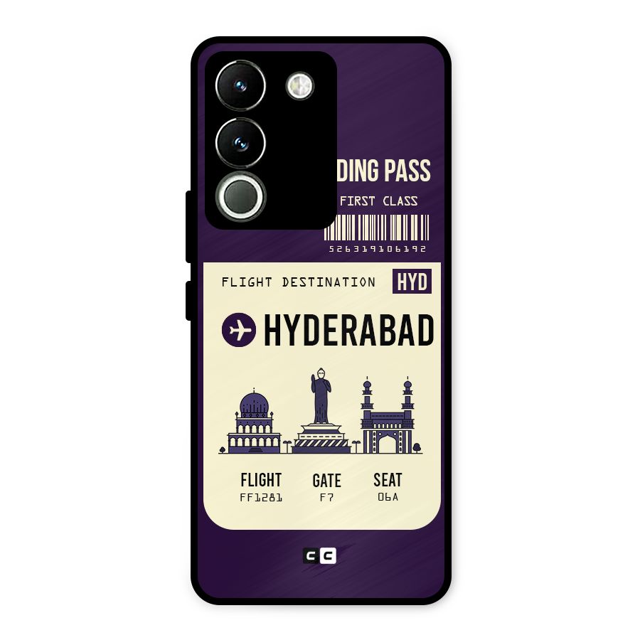 Hyderabad Boarding Pass Metal Back Case for Vivo Y200