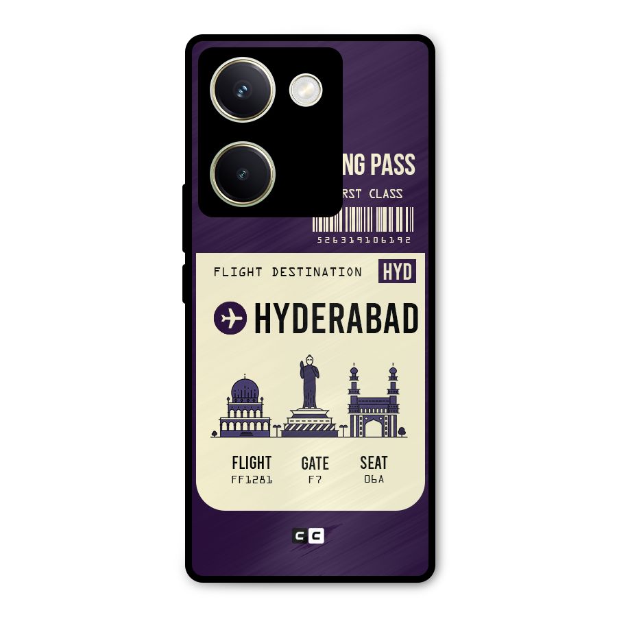 Hyderabad Boarding Pass Metal Back Case for Vivo Y200 Pro