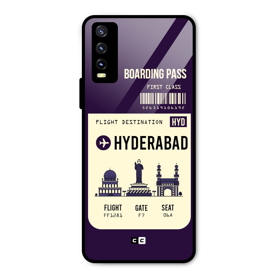 Hyderabad Boarding Pass Metal Back Case for Vivo Y20g
