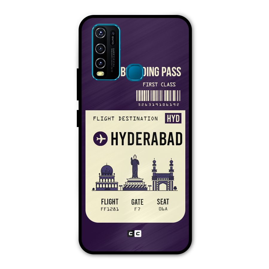 Hyderabad Boarding Pass Metal Back Case for Vivo Y30