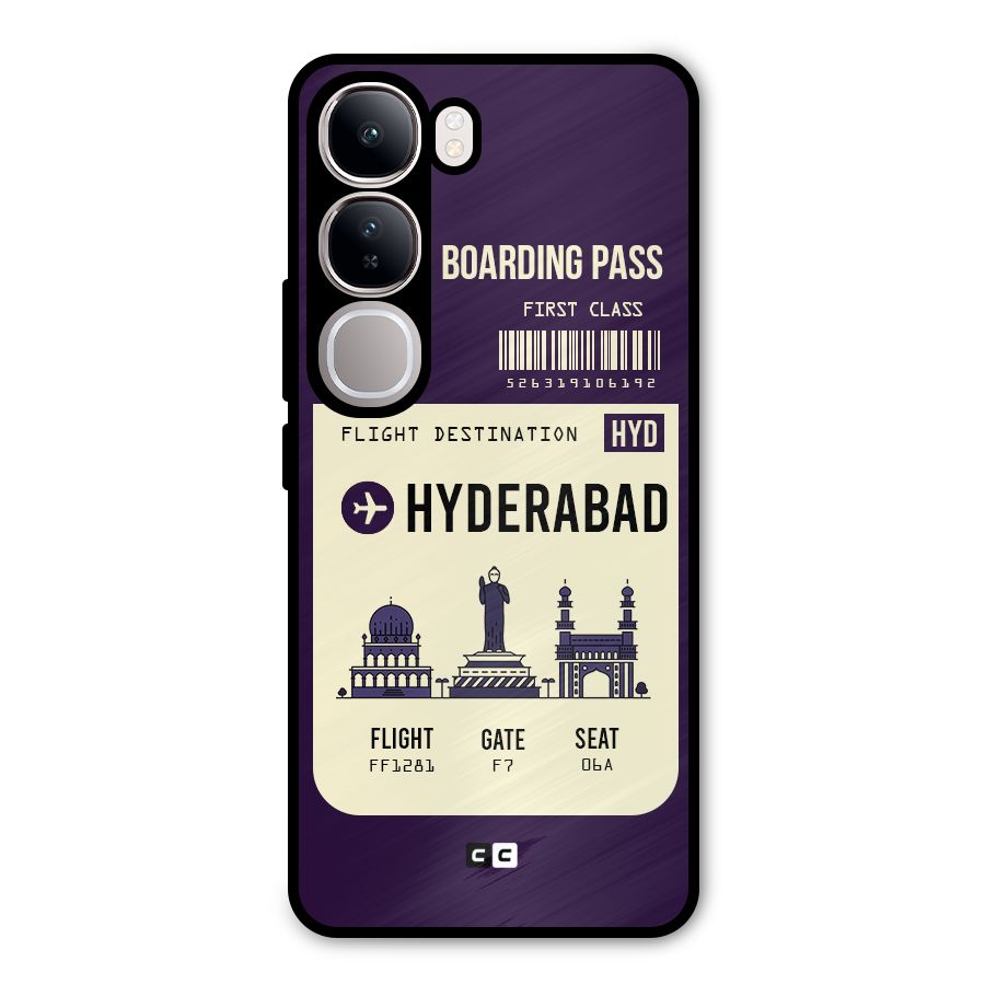 Hyderabad Boarding Pass Metal Back Case for Vivo Y300