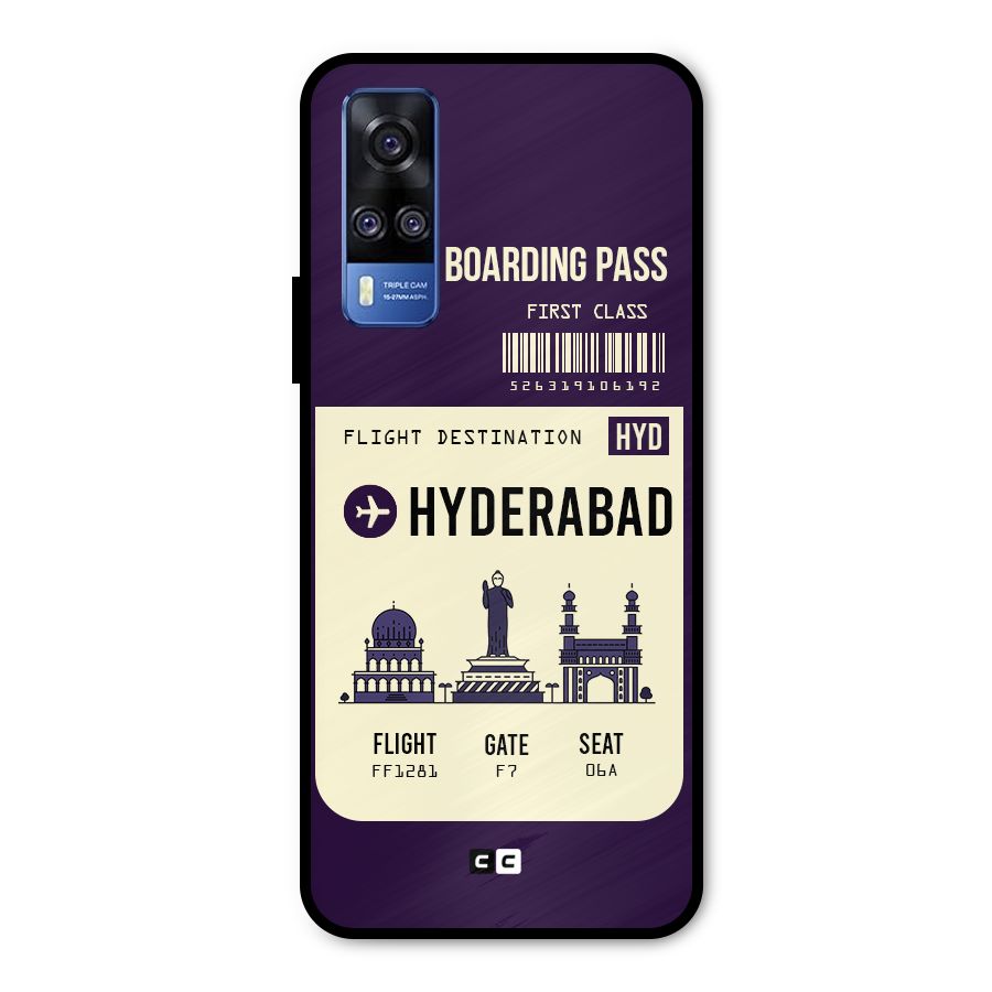 Hyderabad Boarding Pass Metal Back Case for Vivo Y51A