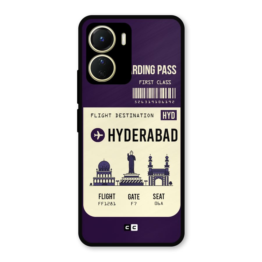 Hyderabad Boarding Pass Metal Back Case for Vivo Y56