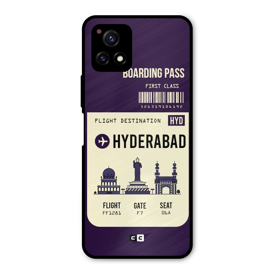 Hyderabad Boarding Pass Metal Back Case for Vivo Y72 5G