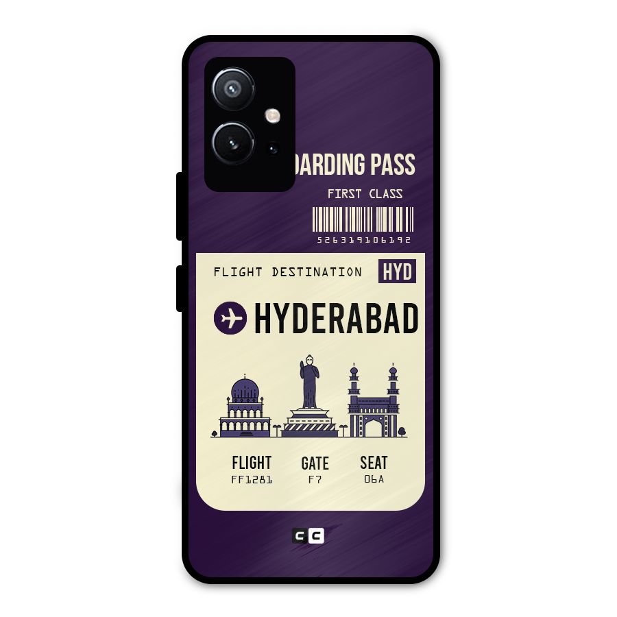 Hyderabad Boarding Pass Metal Back Case for Vivo Y75 5G
