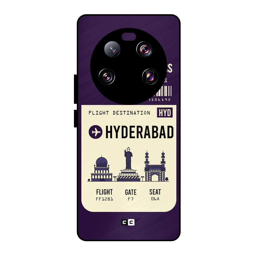 Hyderabad Boarding Pass Metal Back Case for Xiaomi 13 Ultra